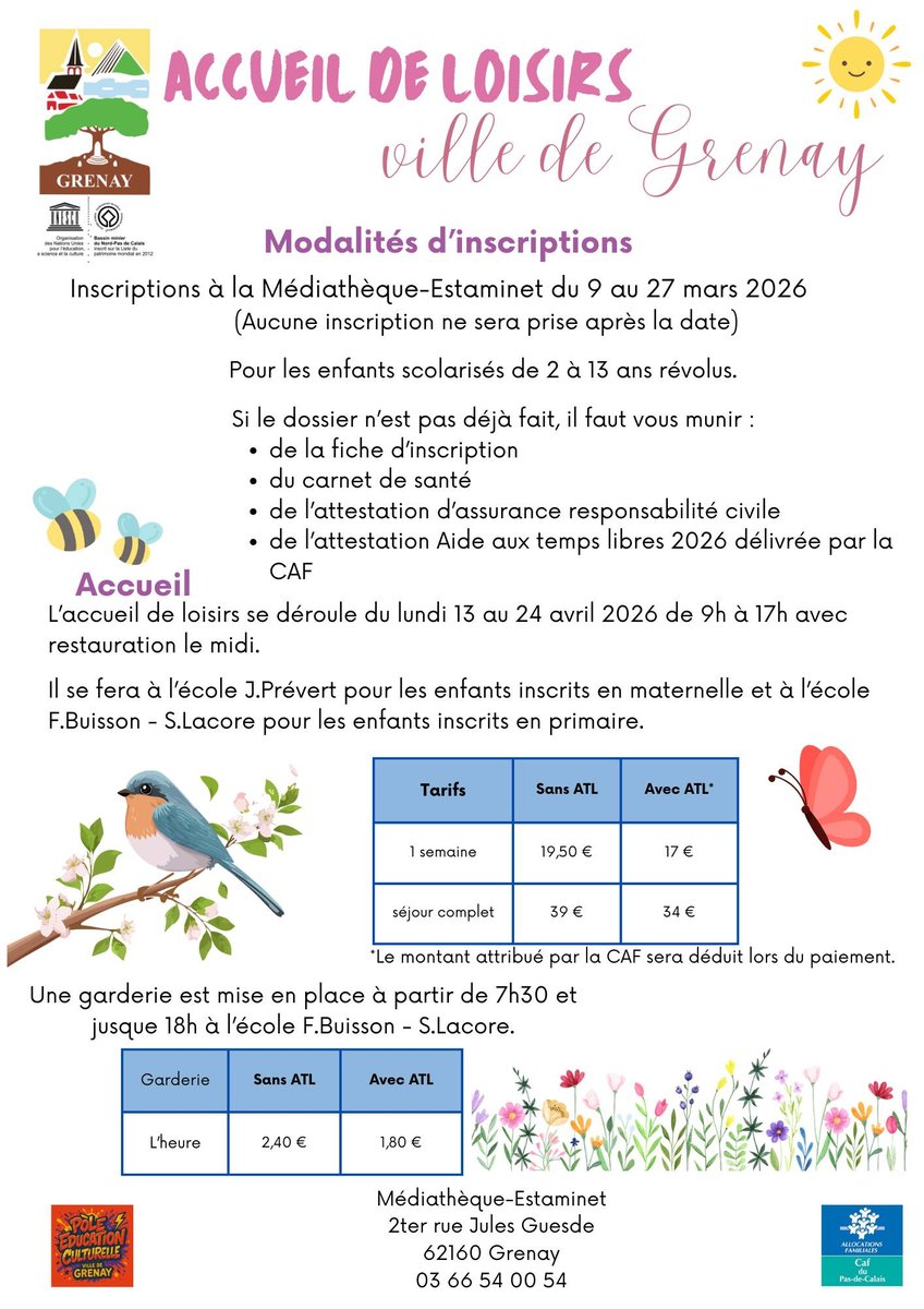 accueils de loisirs de printemps